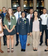 The city’s valedictorians, left to right: Annia Fountain of Thomas Jefferson, Lamar Greene of Richmond Community, Isabel Waters of Open High, Devin Evans of George Wythe, Mia Noel of Franklin Military, Andre Charles of Armstrong, Syeda Haider of Thomas Jefferson, Kyhiem Banks of John Marshall and Erykah Adams of Huguenot. 

Call them the best of the Class 2015 when it comes to grades. 
Here are the members of the Class of 2015 who recorded the highest GPAs for their high school since they started as ninth-graders in 2011.  
By high school, they are:
Armstrong: Valedictorian Andre Charles, 4.47 GPA; salutatorian Mikquasha Wyatt. 
Franklin Military: Valedictorian Cadet Lt. Mia Noel, 3.54 GPA; salutatorian Cadet Maj. Jade Lewis. 
Huguenot: Valedictorian Erykah Adams, 4.39 GPA; salutatorian Rudy Li. 
Thomas Jefferson: Co-valedictorians Syeda Haider, 4.8 GPA, and Annia Fountain, 4.8 GPA. 
John Marshall: Valedictorian Kyhiem Banks, 4.3 GPA; salutatorian Randaisha Nikens.
Open High: Valedictorian Isabel Waters, 4.49 GPA; salutatorian Gillian Throckmorton.
Richmond Community: Valedictorian Lamar Greene, 4.91 GPA; salutatorian Jasmine Cousins.
George Wythe: Valedictorian Devin Evans, 4.24 GPA; salutatorian Yusef Jones.