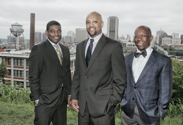 From left, Robert L. Dortch Jr., Reginald E. Gordon and Damon S. Jiggetts are the founders of the Ujima Legacy Fund. Their goal: To boost the impact of successful African-American men on Richmond philanthropy. Their current focus benefits nonprofits that seek to increase success options for inner-city children.  