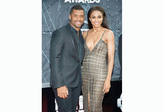 
Hip-hop artist Ciara and her boyfriend, Seattle Seahawks quarterback Russell Wilson of Richmond, made their red carpet debut at the BET Awards, wearing coordinated ensembles. During the ceremony, Ciara joined Jason Derulo and Tinashe in a tribute to Janet Jackson.