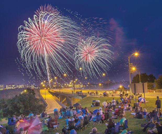 FIREWORKS OVER RICHMOND -Thousands of spectators gathered to see the skies painted in spectacular colors last Friday at the city’s annual fireworks show at Brown’s Island in Downtown. 