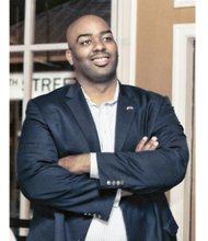 Lamont Bagby enjoys a triumphant moment after being declared the winner of Tuesday’s special election for the 74th District seat in the House of Delegates.