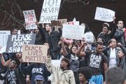 Rally outside John Marshall Courts building in Downtown Richmond in November 2014.