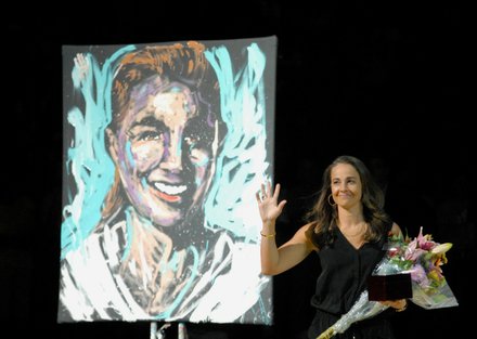 Becky Hammon's introduction into the Liberty Ring of Honor