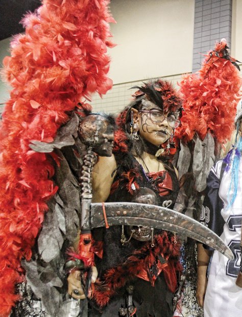 Comic Con in Richmond is out of this world- Colorfully attired Cheyenne Goodman of Chester.