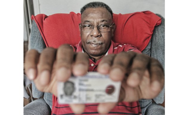 Horace G. Dodd shows off his newly restored driver’s license. Virginia DMV had suspended his license in June for failing to pay a North Carolina traffic ticket. The license was restored after a Free Press inquiry led DMV to investigate and determine the suspension was not appropriate.