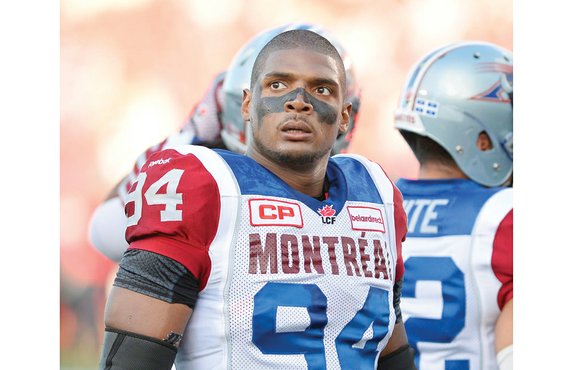 Michael Sam became the first openly gay player to appear in a Canadian Football League game Friday night, playing sparingly ...