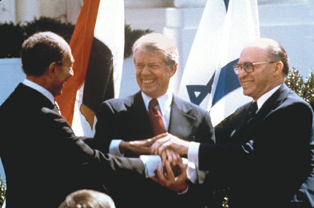 PEACEMAKER

The debate over the Iran deal brings to mind President Jimmy Carter, center, and the crucial role he played 36 years ago in brokering a lasting peace treaty between two implacable enemies, Egypt and Israel. This iconic photo was taken March 26, 1979, on the White House lawn after the treaty was signed by Egyptian President Anwar Sadat, left, and Israeli Prime Minister Menachem Begin. Sadly, we learned Wednesday that Mr. Carter, 90, has liver cancer that has spread to other parts of his body. We pray for peace and comfort for this world peacemaker and his family.