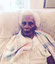 Rosie Atchison celebrates her 104th birthday in Chicago's Englewood neighborhood.