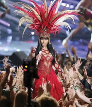 Nicki Minaj performs Sunday for an enthusiastic audience at the MTV VMAs.