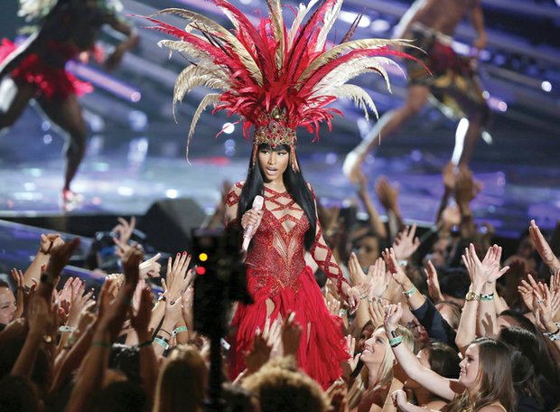 Nicki Minaj performs Sunday for an enthusiastic audience at the MTV VMAs.