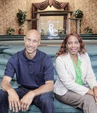 
The Rev. Calvin W. Yarbrough and Rhonda D. Hickman, along with Raymond Partridge, not shown, volunteer on the three-member trustee board that is guiding the resurgence of the Richmond Christian Center in South Side.    