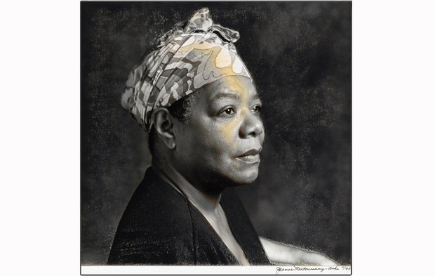 This 1993 silver print of Maya Angelou by Jeanne Moutoussamy-Ashe, widow of Richmond native and tennis great Arthur Ashe, is expected to generate between $1,000 to $1,500 at the Sept. 15 sale. 