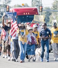 ‘Journey for Justice’ in Richmond --

Marchers on America’s “Journey for Justice” make their way along U.S. 1 in Ashland on route to Washington. The nearly 1,000-mile trek, organized by the national NAACP for justice, equality and voting rights, came through Richmond last week, where a rally and teach-ins were held. 
