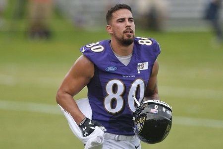 ravens crockett gillmore emerge threat another tight practice under end during