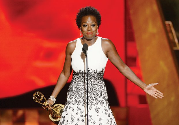 Viola Davis accepts the award for outstanding lead actress in a drama series.