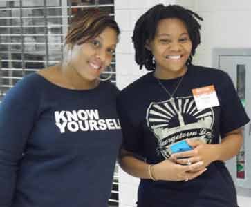 Kanika Tolver (left) and Rashema Melson (right) were guest speakers at “Girl Code.”
