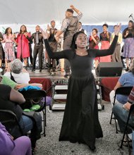 A praise dancer performs with Zion’s Voice Community Youth Choir. 
