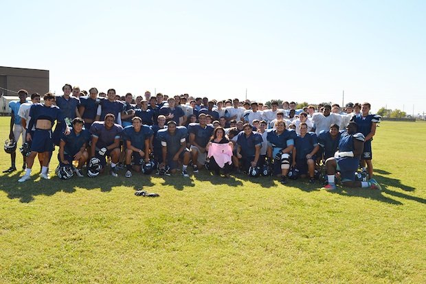 Austin and Clements High School Football Teams Donate Breast Cancer