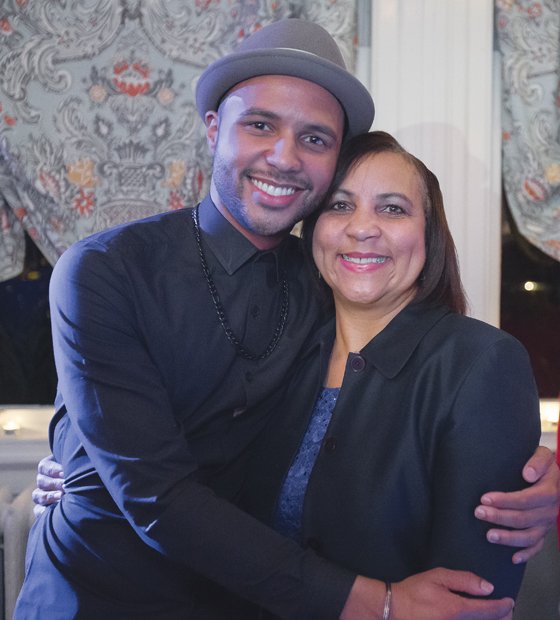 Richmonder Rayvon Owen, a top finalist on “American Idol,” hugs his mother, Patrice Fitzgerald, during a cocktail reception last Friday sponsored by the Friends of the Center for the Arts at Henrico High School. The party kicked off the center’s 25th anniversary celebration weekend. Rayvon, the center’s most noted graduate, served as an honorary co-chair of the weekend’s events, which included performances by the singer and his band and a meet-and-greet with ticket holders.