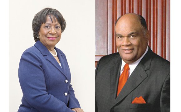 Eddie N. Moore Jr. is wreathed in smiles, while Dr. Pamela V. Hammond is frowning. That’s how the interim presidents ...
