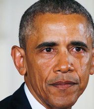 Tears roll down President Obama’s face Tuesday as he recalls the December 2012 shooting massacre of 20 children and six adults at Sandy Hook Elementary School in Newtown, Conn.