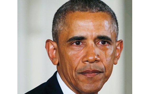 Wiping back tears as he remembered children killed in a mass shooting, President Obama on Tuesday ordered stricter gun rules ...