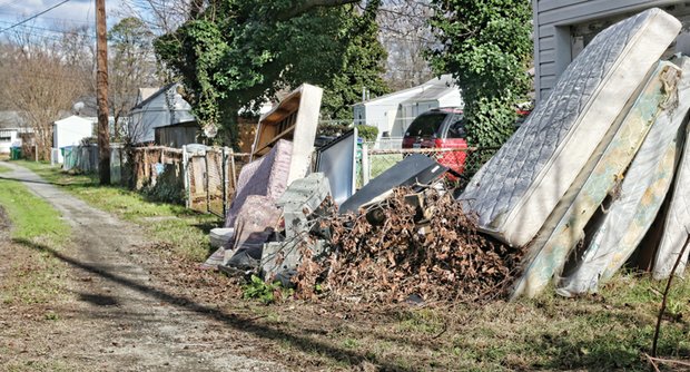 City becomes dumping ground again // Just weeks after a community cleanup, these alleys in Highland Park have been re-trashed. 
Unwanted mattresses now fill part of the alley in the 3300 block of Utah Place. A pile of tires has been dumped in the 3200 block of Fifth Avenue. 
After hearing from angry constituents, Richmond City Councilwoman Ellen F. Robertson is blaming the city administration’s indifference. 
“When we began cleaning alleys, we forcefully warned that unless the city changed its mode of operations in managing bulk trash, dumping and accumulated trash, the cycle would start all over,” the 6th District councilwoman stated in a Dec. 30 email to residents.
