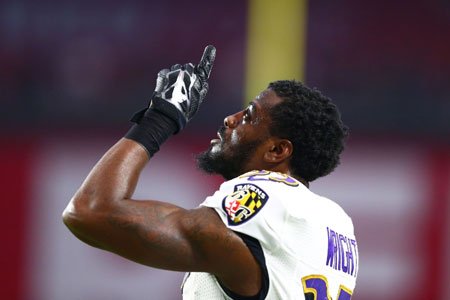 Shareece Wright wanted to be a Baltimore Raven for quite some time prior to joining the team in October. Shareece Wright wanted to be a Baltimore Raven for quite some time prior to joining the team in October.