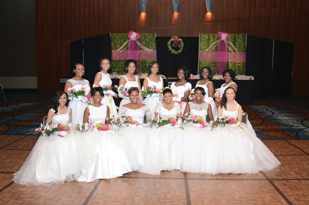 Delightful debutantes //
Thirteen young women were presented by the Upsilon Omega Chapter of Alpha Kappa Alpha Sorority at its 2015 Debutante Ball. The formal evening of recognition was held Saturday, Dec. 19, at the Greater Richmond Convention Center in Downtown. The theme of the elegant affair was “A Holiday Wrapped in Magic.” The ball was the culmination of months of activities the high school students participated in hosted by the AKAs, a service organization composed of college-educated women.