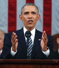 President Obama addresses a joint session of Congress and a national television audience Tuesday during his State of the Union address.