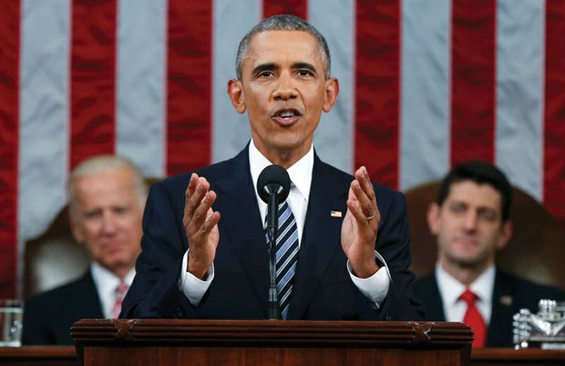 President Obama addresses a joint session of Congress and a national television audience Tuesday during his State of the Union address.