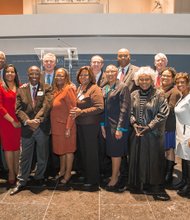 Va. Legislative Black Caucus reception at VMFA // Members of the Virginia Legislative Black Caucus gathered Monday for their annual reception before the start of the 2016 General Assembly session. Other elected officials, corporate and educational leaders attended the event at the Virginia Museum of Fine Arts. The 18-member caucus formally announced its legislative agenda Wednesday at a news conference. 
Above, Caucus members joined Gov. Terry McAuliffe and Virginia’s top elected officials for a photograph. From left, they are Delegate Jeion Ward of Hampton, Sen. Kenneth Alexander of Norfolk, Delegate Jennifer L. McClellan of Richmond, Sen. A. Donald McEachin of Henrico County, Delegate Charniele Herring of Alexandria, Delegate Lionel Spruill Sr. of Chesapeake, Gov. McAuliffe, Sen. Mamie Locke of Hampton, Sen. Dance of Petersburg, Lt. Gov. Ralph Northam, Delegate Daun Hester of Norfolk, Delegate Lamont Bagby of Henrico, Sen. Louise Lucas of Portsmouth, Attorney General Mark R. Herring, Delegate Marcia Price of Newport News, Delegate Lashrecse Aird of Petersburg, Delegate Sam Rasoul of Roanoke and Delegate Joseph Lindsey of Norfolk. Caucus members not pictured are Delegate Luke Torian of Prince William County, Delegate Matthew James of Portsmouth and Delegate Delores McQuinn of Richmond.
