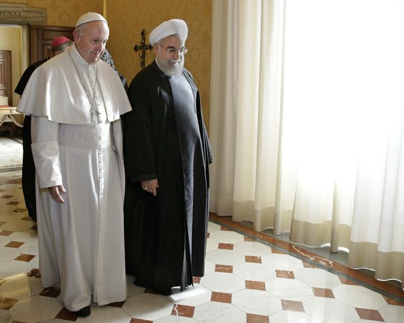 Pope Francis held talks with Iran’s president at the Vatican on Tuesday, calling on Tehran to play a key role …