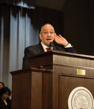 The Rev. Jeremiah Wright, former spiritual adviser to President Obama, praises Dr. Wyatt T. Walker’s efforts to keep faith traditions alive through his scholarship on African-American sacred songs.