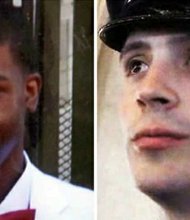 Officer Robert Rialmo (right) filed a lawsuit last week against the estate of Quintonio LeGrier (left), 19, who was shot and killed by Rialmo on Dec. 26, 2015.