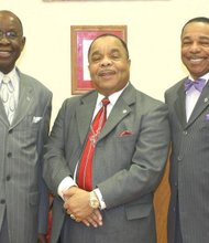 L-R Coalition for the Remembrance of Elijah Muhammad (C.R.O.E) founders Shahid Muslim, Munir Muhammad and Halif Muhammad.