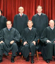 President Barack Obama has said he plans to fill the late Supreme Court Justice Antonin Scalia's (front, second seated) vacancy as soon as possible. Republicans are squawking saying that because it is an election year, the nomination process should occur after a new president is inaugurated.  