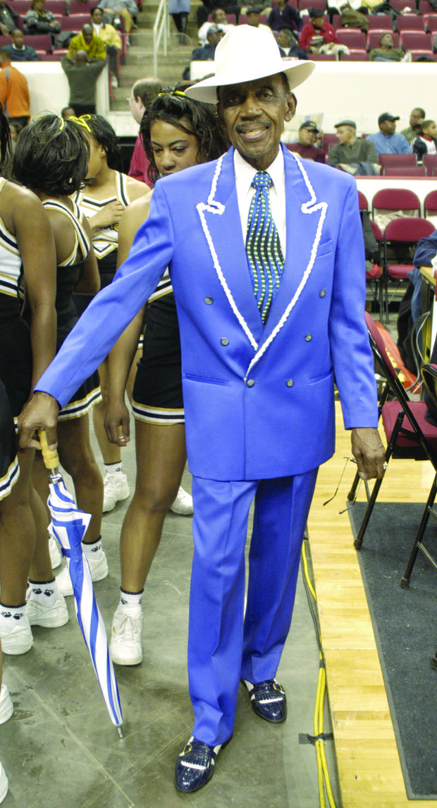 Abraham “Ham” Mitchell, aka  “Mr. CIAA,” is dapper at the 2005 CIAA Tournament. 