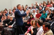 GOP presidential candidate John Kasich speaks Monday at a town hall meeting at the Egyptian Building Auditorium on the VCU Medical Center Campus in Downtown.