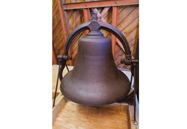 The newly restored bell at historic First Baptist Church of Williamsburg.