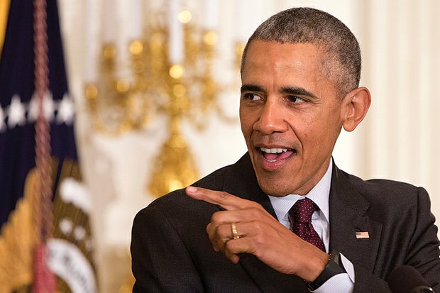 President Obama speaks to about 140 religious leaders March 30 during an Easter Prayer Breakfast in the State Dining Room at the White House. It was his last such annual event as president.