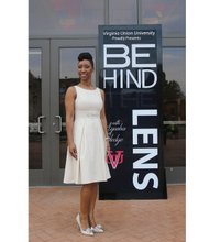 The works of Virginia Union University’s official photographer, Ayasha Sledge, right, are featured in an exhibit, “Behind the Lens,” focusing on campus life at the historic Lombardy Street institution. 