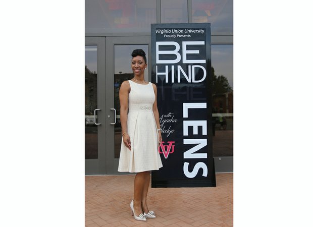 The works of Virginia Union University’s official photographer, Ayasha Sledge, right, are featured in an exhibit, “Behind the Lens,” focusing on campus life at the historic Lombardy Street institution. 