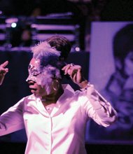 Sherrie Thornhill is among those who came to groove to the sounds of their favorite performer.