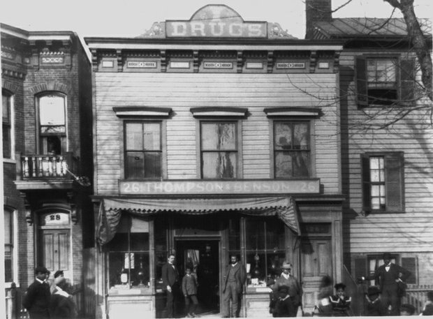The Thompson and Benson Pharmacy enjoyed a large white clientele and carried an extraordinarily large inventory of stock. One of the owners, Dr. John M. Benson, made history in 1895 when he became the first African-American to pass the Virginia Pharmacy boards, a certification test.  