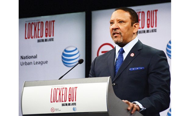 NUL President and CEO Marc Morial gives the State of Black America Address at the Newseum.