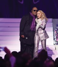 
Stevie Wonder and Madonna bring the audience in Las Vegas to tears Sunday during their tribute to Prince on Sunday at the Billboard Music Awards.