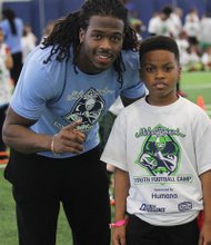 Also a Varina High School alumnus, Mr. Robinson retired as an NFL player in 2014 and is now an NFL Network analyst. This was his 7th annual football camp in Metro Richmond.