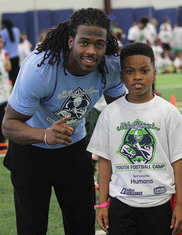 Also a Varina High School alumnus, Mr. Robinson retired as an NFL player in 2014 and is now an NFL Network analyst. This was his 7th annual football camp in Metro Richmond.