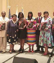Dr. Mildred C. Harris and the 2016 Chicago Faith Based Community Breakfast Honorees.